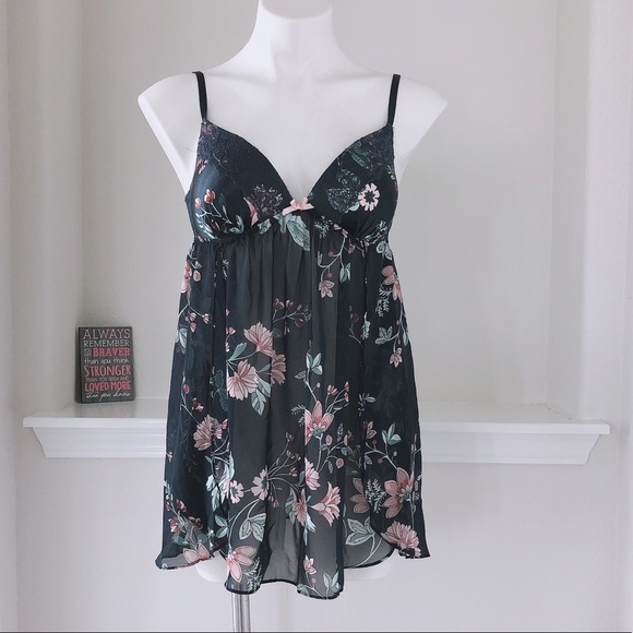 Apt. 9 Intimate Lingerie Lace Trim Sheer Floral Sleepwear Size M, New - Picture 10 of 10